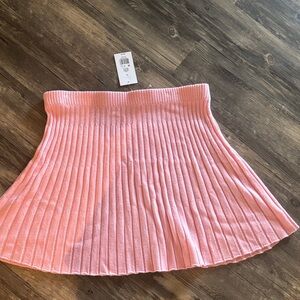 Crown and Ivy Pink Ribbed Mini Skirt